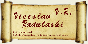 Višeslav Radulaški vizit kartica